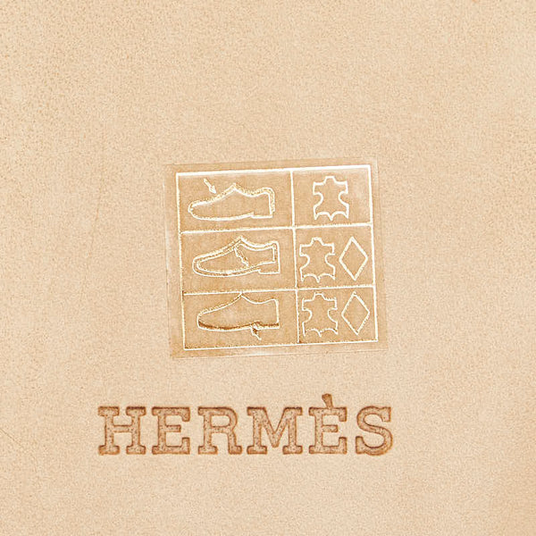 エルメス エスパドリーユ サンダル サイズ：38 ブラック レザー レディース HERMES 【中古】