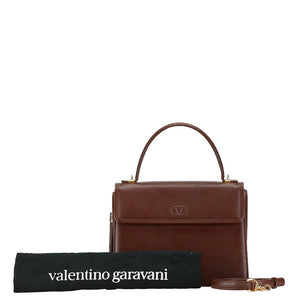 ヴァレンチノ ハンドバッグ ショルダーバッグ 2WAY ブラウン レザー レディース Valentino 【中古】