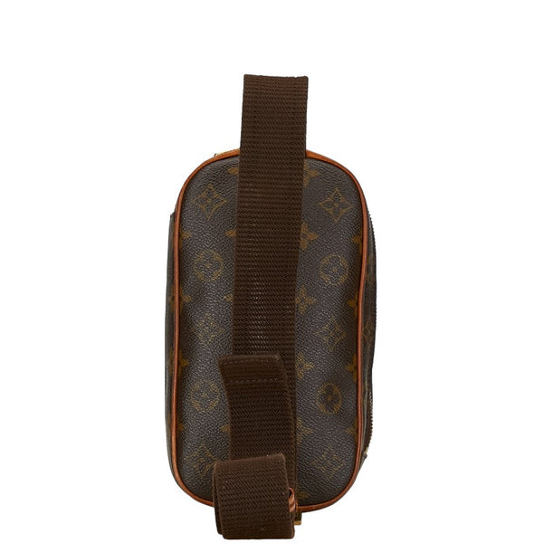 ルイ ヴィトン モノグラム ポシェットガンジュ ボディバッグ ウエストバッグ M51870 ブラウン PVC レザー メンズ LOUIS VUITTON 【中古】