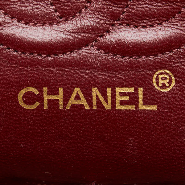 シャネル ココマーク ダブルフラップ マトラッセ チェーン ショルダーバッグ ブラック ゴールド レザー レディース CHANEL 【中古】