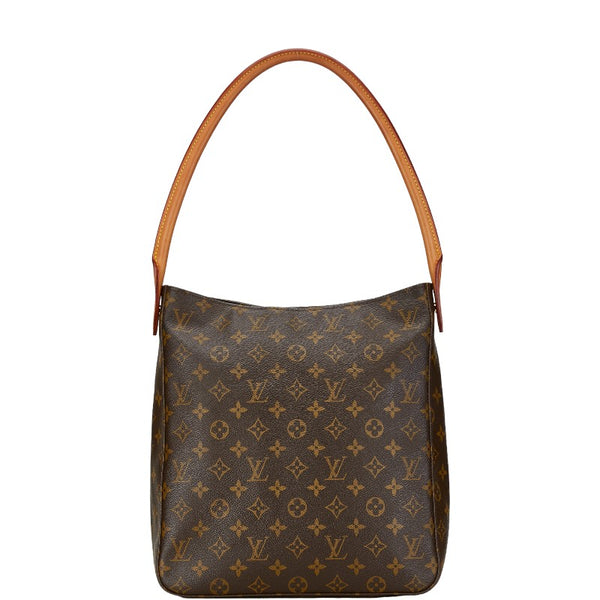 ルイ ヴィトン モノグラム ルーピングGM ショルダーバッグ ハンドバッグ M51145 ブラウン PVC レザー レディース LOUIS VUITTON 【中古】