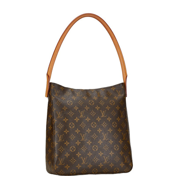 ルイ ヴィトン モノグラム ルーピングGM ショルダーバッグ ハンドバッグ M51145 ブラウン PVC レザー レディース LOUIS VUITTON 【中古】