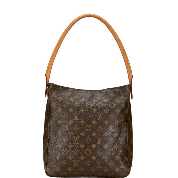 ルイ ヴィトン モノグラム ルーピングGM ショルダーバッグ ハンドバッグ M51145 ブラウン PVC レザー レディース LOUIS VUITTON 【中古】