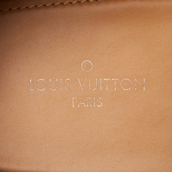 ルイ ヴィトン モノグラム カモフラージュ ローファー ドライビングシューズ サイズ：M8 ブルー スウェード メンズ LOUIS VUITTON 【中古】