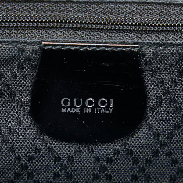 グッチ バンブー リュック バックパック 003 2058 0030 5 ブラック ナイロン レザー レディース GUCCI 【中古】