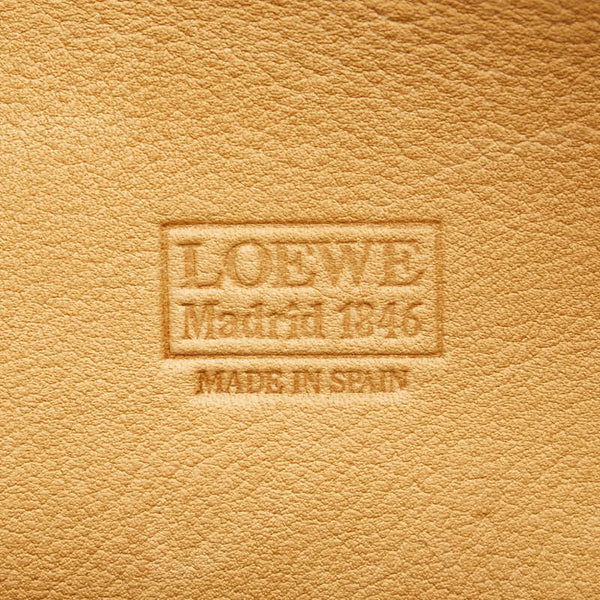 ロエベ アナグラム 斜め掛け ショルダーバッグ ブラウン スウェード レザー レディース LOEWE 【中古】