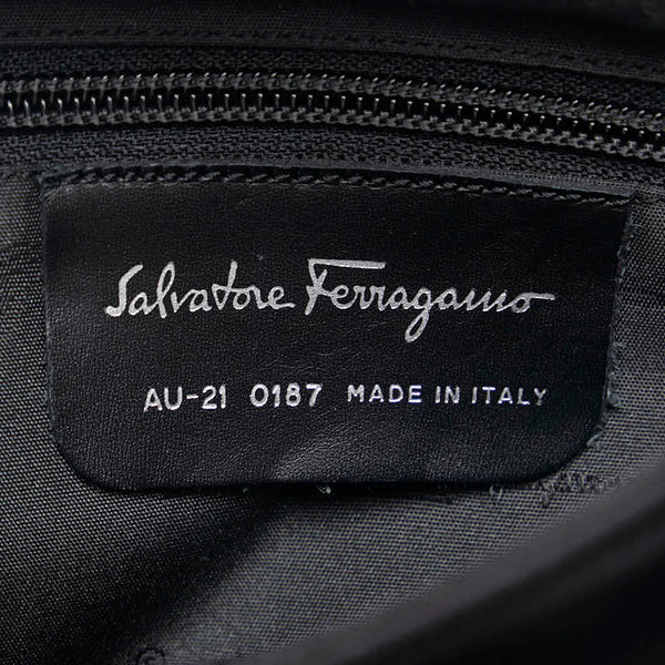 サルヴァトーレフェラガモ ヴァラ ハンドバッグ トートバッグ ブラック ナイロン レディース Salvatore Ferragamo 【中古】