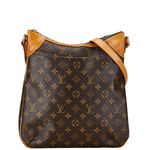 ルイ ヴィトン モノグラム オデオンMM 斜め掛け ショルダーバッグ  M56389 ブラウン PVC レザー レディース LOUIS VUITTON 【中古】