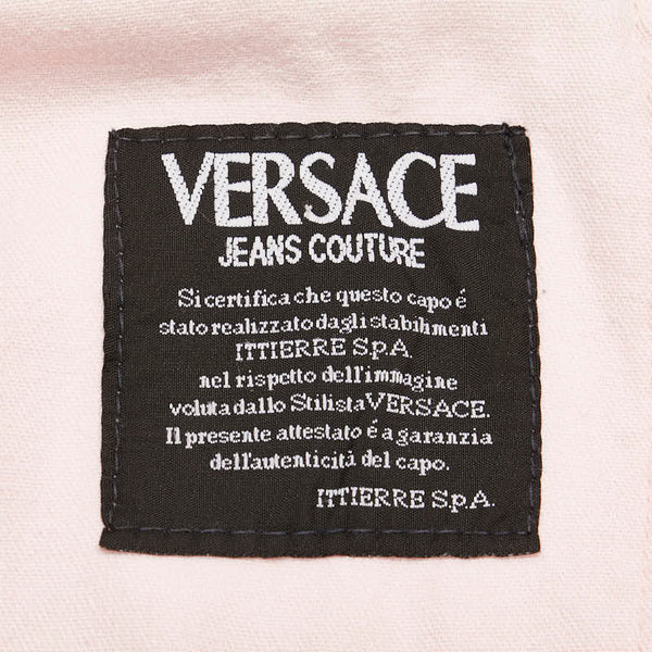 ヴェルサーチェ ストレートパンツ サイズ:28 ピンク コットン レディース VERSACE 【中古】