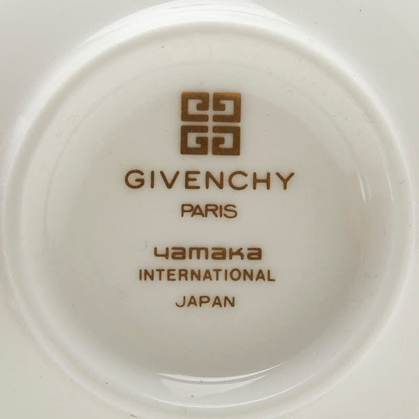 ジバンシー ロゴ ティーカップセット 5個 ホワイト ネイビー 陶磁器 レディース Givenchy 【中古】