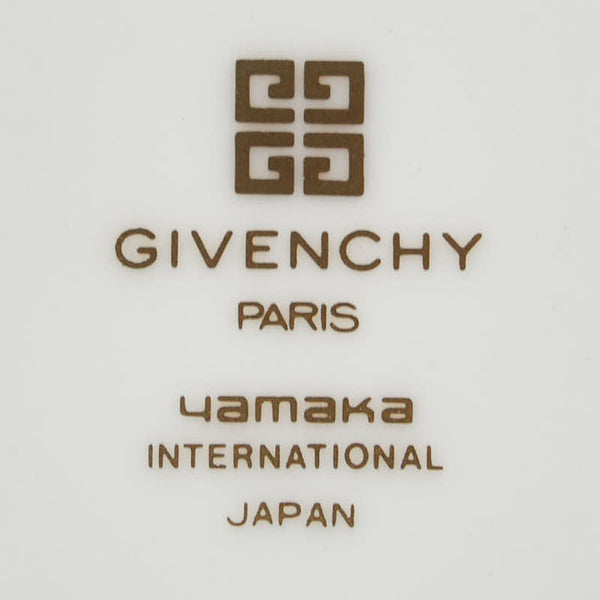 ジバンシー ロゴ ティーカップセット 5個 ホワイト ネイビー 陶磁器 レディース Givenchy 【中古】