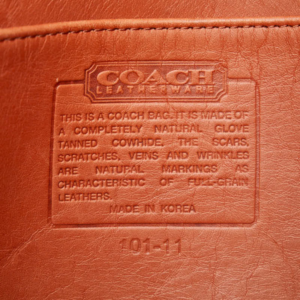 コーチ トートバッグ 101-11 ブラウン ゴールド レザー レディース COACH 【中古】