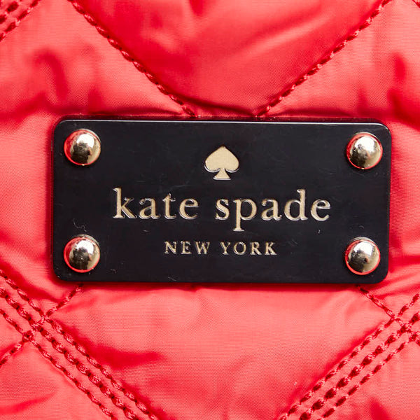 ケイトスペード マザーズバッグ ワンショルダーバッグ ハンドバッグ レッド ナイロン パテントレザー レディース Kate Spade 【中古】