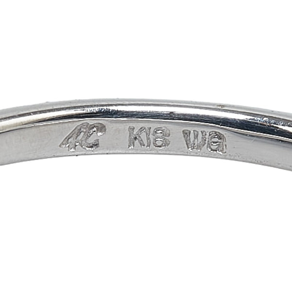 ヨンドシー K18WG ホワイトゴールド ダイヤ フラワー 花 モチーフ リング 指輪 レディース 4℃ 12号 【中古】