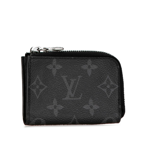 ルイ ヴィトン モノグラム エクリプス ポルトモネ ジュール コインケース 小銭入れ M63536 ブラック PVC レザー メンズ LOUIS VUITTON 【中古】