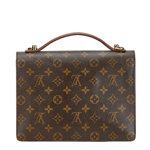 ルイ ヴィトン モノグラム モンソー ハンドバッグ ショルダーバッグ 2WAY M51185 ブラウン PVC レザー レディース LOUIS VUITTON 【中古】