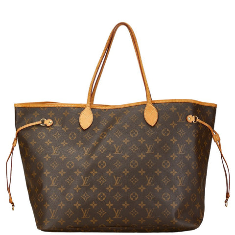 ルイ ヴィトン モノグラム ネヴァーフルGM トートバッグ ショルダーバッグ M40157 ブラウン PVC レザー レディース LOUIS VUITTON 【中古】