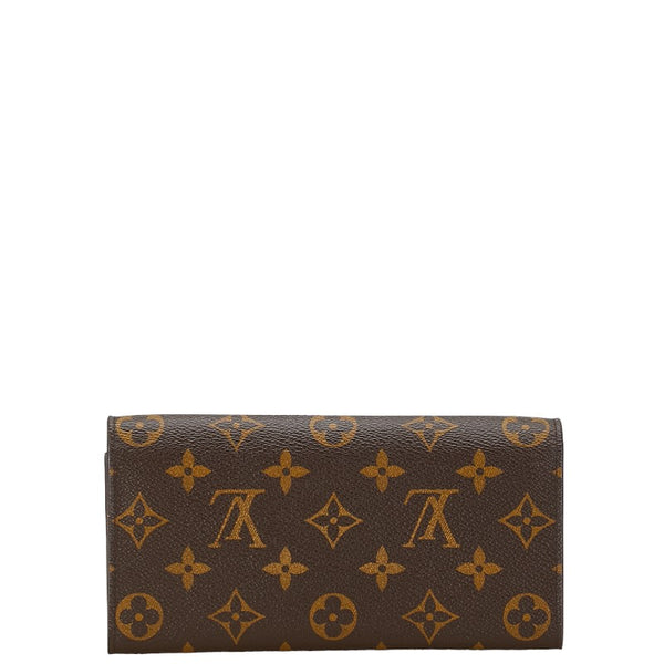 ルイ ヴィトン モノグラム ポルトフォイユ― エミリー 長財布 M60697 ブラウン ピンク PVC レザー レディース LOUIS VUITTON 【中古】