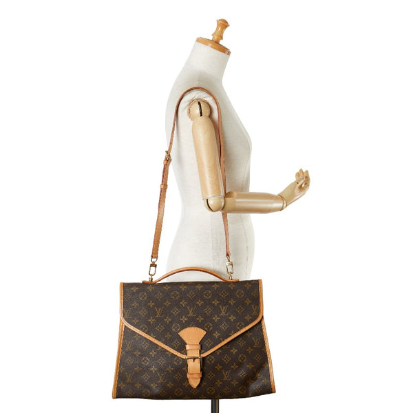 ルイ ヴィトン モノグラム ビバリーPM ハンドバッグ ショルダーバッグ 2WAY M51121 ブラウン PVC レザー レディース LOUIS VUITTON 【中古】