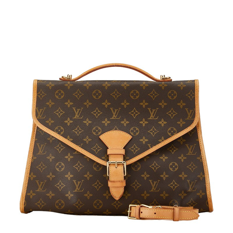 ルイ ヴィトン モノグラム ビバリーPM ハンドバッグ ショルダーバッグ 2WAY M51121 ブラウン PVC レザー レディース LOUIS VUITTON 【中古】