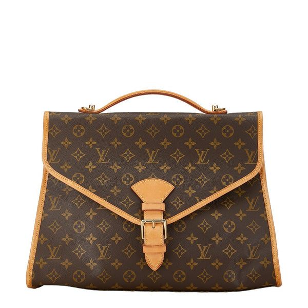 ルイ ヴィトン モノグラム ビバリーPM ハンドバッグ ショルダーバッグ 2WAY M51121 ブラウン PVC レザー レディース LOUIS VUITTON 【中古】