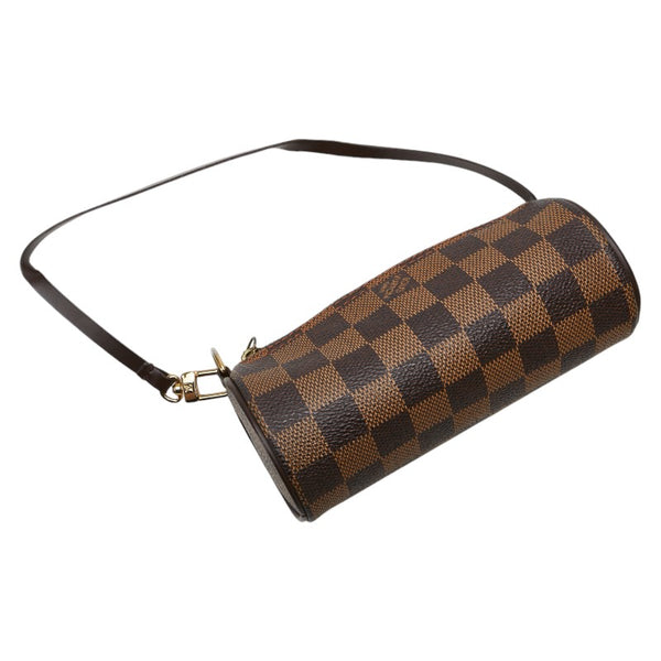 ルイ ヴィトン ダミエ パピヨン30 ハンドバッグ N51303 ブラウン PVC レザー レディース LOUIS VUITTON 【中古】