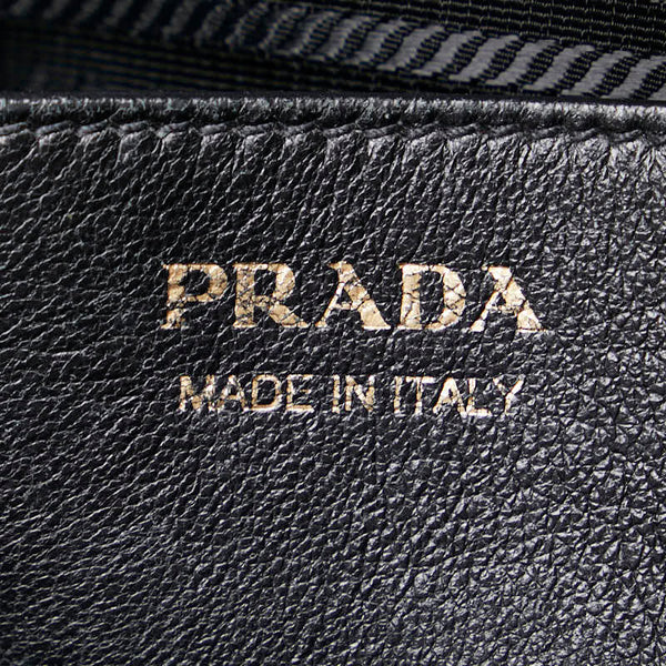 プラダ エスプラナード ハンドバッグ ショルダーバッグ 2WAY 1BA045 レッド ブラック レザー サフィアーノ レディース PRADA 【中古】