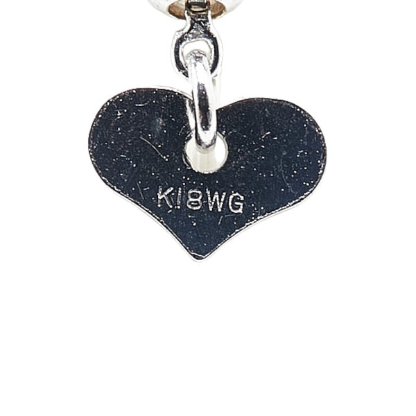 K18WG ホワイトゴールド ダイヤ0.52ct ペンダントネックレス レディース 【中古】