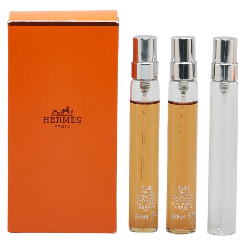 エルメス Twilly d'Hermès Eau de Parfum 10ml×2 ナイルの庭15ml×1 李氏の庭 15ml×1 香水セット 透明 クリア ガラス レディース HERMES 【中古】