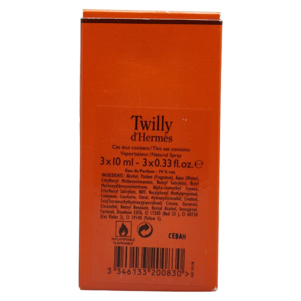 エルメス Twilly d'Hermès Eau de Parfum 10ml×2 ナイルの庭15ml×1 李氏の庭 15ml×1 香水セット 透明 クリア ガラス レディース HERMES 【中古】