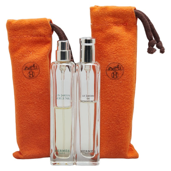 エルメス Twilly d'Hermès Eau de Parfum 10ml×2 ナイルの庭15ml×1 李氏の庭 15ml×1 香水セット 透明 クリア ガラス レディース HERMES 【中古】