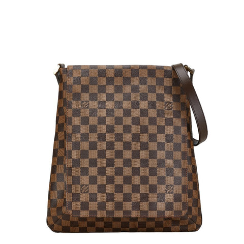 ルイ ヴィトン ダミエ ミュゼット ショルダーバッグ N51302 ブラウン PVC レザー レディース LOUIS VUITTON 【中古】