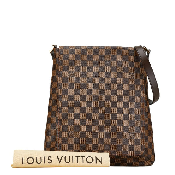 ルイ ヴィトン ダミエ ミュゼット ショルダーバッグ N51302 ブラウン PVC レザー レディース LOUIS VUITTON 【中古】