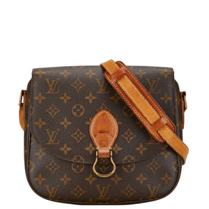 ルイ ヴィトン モノグラム サンクルーGM 斜め掛け ショルダーバッグ M51242 ブラウン PVC レザー レディース LOUIS VUITTON 【中古】