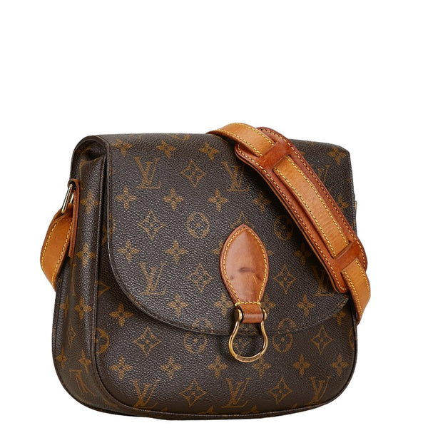 ルイ ヴィトン モノグラム サンクルーGM 斜め掛け ショルダーバッグ M51242 ブラウン PVC レザー レディース LOUIS VUITTON 【中古】