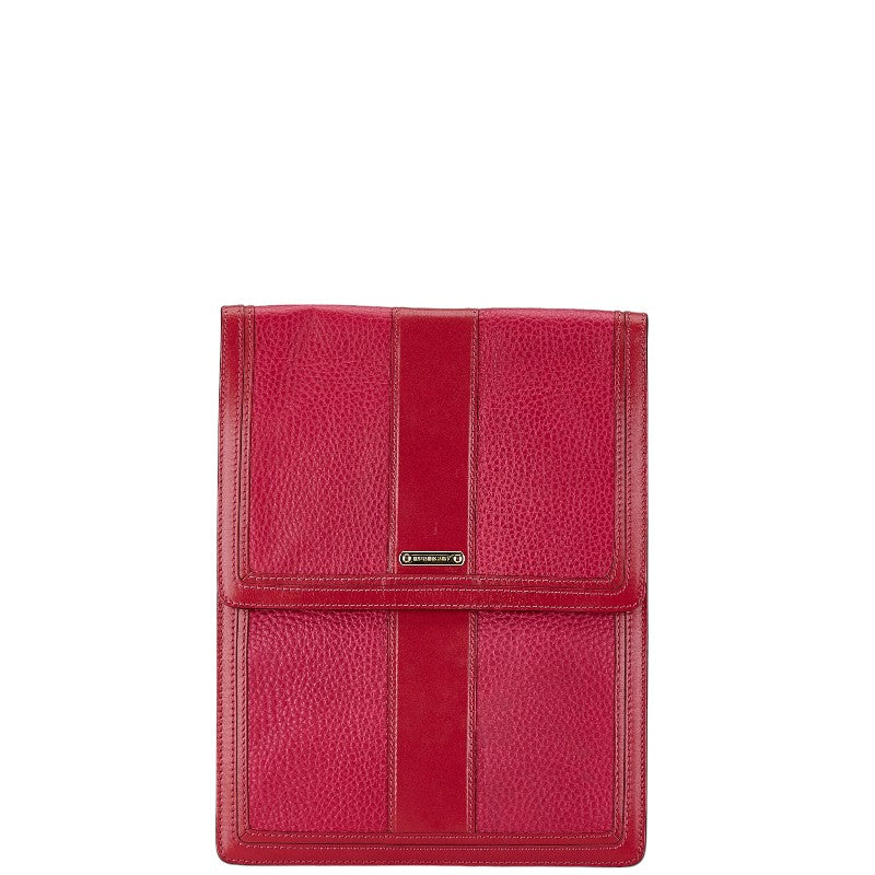 バーバリー iPadケース タブレットケース ピンク レザー レディース BURBERRY 【中古】