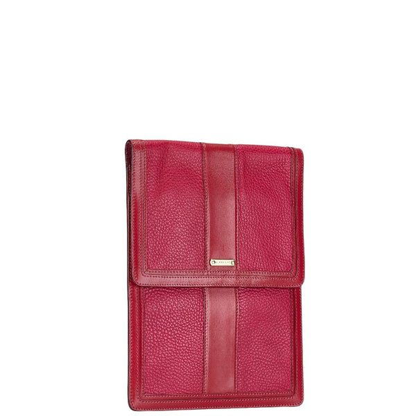 バーバリー iPadケース タブレットケース ピンク レザー レディース BURBERRY 【中古】