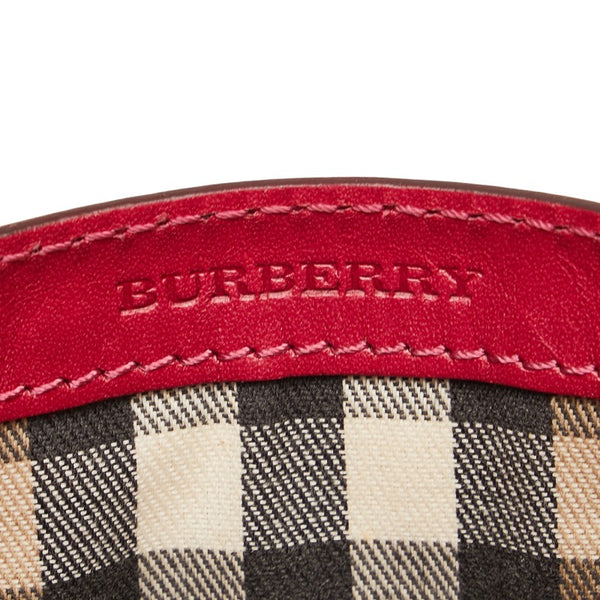 バーバリー iPadケース タブレットケース ピンク レザー レディース BURBERRY 【中古】