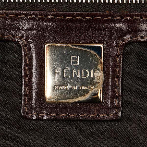 フェンディ ハンドバッグ トートバッグ 26693 ブラウン カーキ コーデュロイ レザー レディース FENDI 【中古】