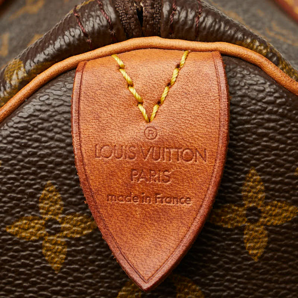 ルイ ヴィトン モノグラム スピーディ35 ハンドバッグ ボストンバッグ M41524 ブラウン PVC レザー レディース LOUIS VUITTON 【中古】