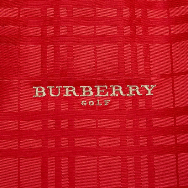 バーバリー チェック ロゴ ハンドバッグ ショルダーバッグ 2WAY レッド ナイロン レザー レディース BURBERRY 【中古】