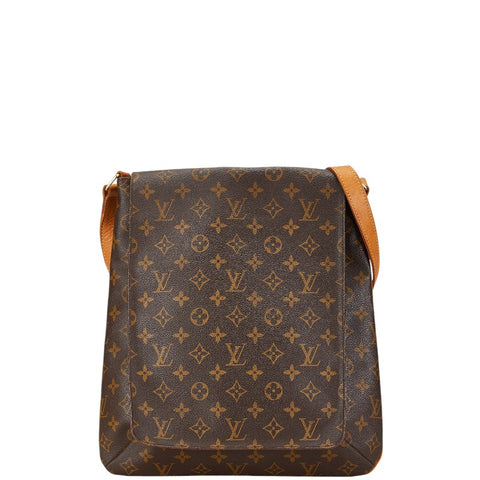 ルイ ヴィトン モノグラム ミュゼット 斜め掛け ショルダーバッグ M51256 ブラウン PVC レザー レディース LOUIS VUITTON 【中古】