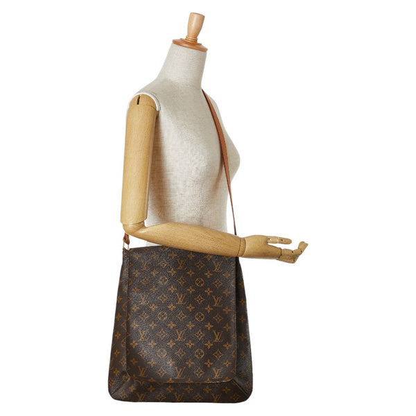 ルイ ヴィトン モノグラム ミュゼット 斜め掛け ショルダーバッグ M51256 ブラウン PVC レザー レディース LOUIS VUITTON 【中古】