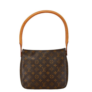 ルイ ヴィトン モノグラム ルーピングMM ショルダーバッグ M51146 ブラウン PVC レザー レディース LOUIS VUITTON 【中古】