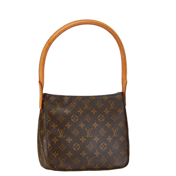 ルイ ヴィトン モノグラム ルーピングMM ショルダーバッグ M51146 ブラウン PVC レザー レディース LOUIS VUITTON 【中古】