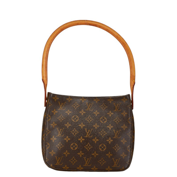 ルイ ヴィトン モノグラム ルーピングMM ショルダーバッグ M51146 ブラウン PVC レザー レディース LOUIS VUITTON 【中古】