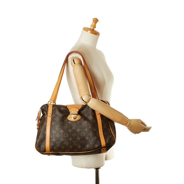 ルイ ヴィトン モノグラム ストレーザPM ハンドバッグ ショルダーバッグ M51186 ブラウン PVC レザー レディース LOUIS VUITTON 【中古】