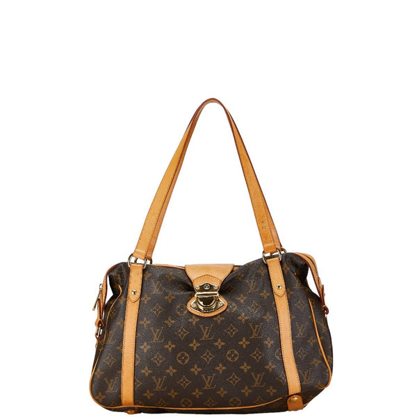 ルイ ヴィトン モノグラム ストレーザPM ハンドバッグ ショルダーバッグ M51186 ブラウン PVC レザー レディース LOUIS VUITTON 【中古】