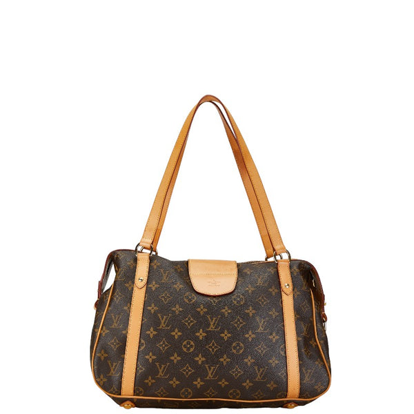 ルイ ヴィトン モノグラム ストレーザPM ハンドバッグ ショルダーバッグ M51186 ブラウン PVC レザー レディース LOUIS VUITTON 【中古】