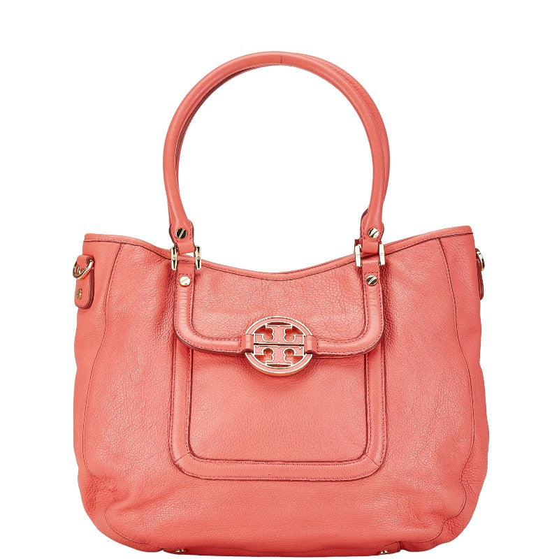 トリーバーチ アマンダ ハンドバッグ ピンク レザー レディース Tory Burch 【中古】